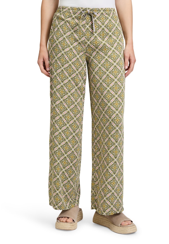 Cartoon Damen Hosen Green/Purple