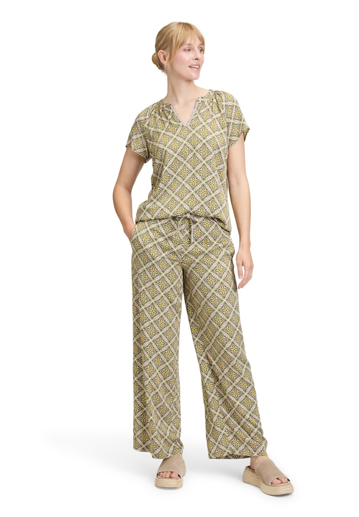 Cartoon Damen Hosen Green/Purple