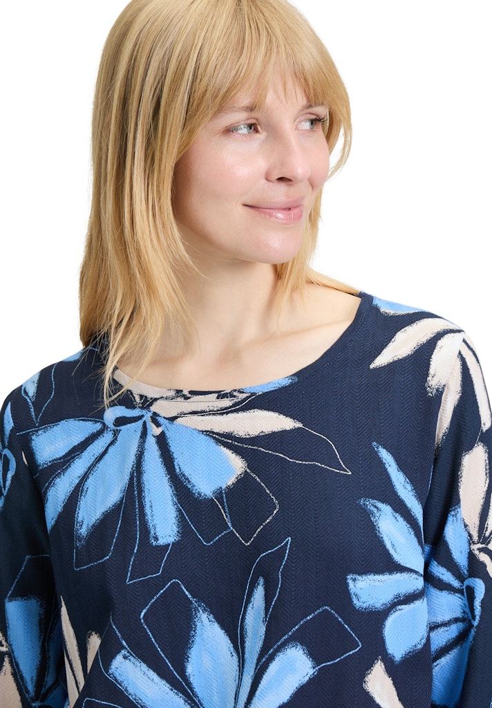 Betty & Co Damen Blusen Dark Blue/Blue