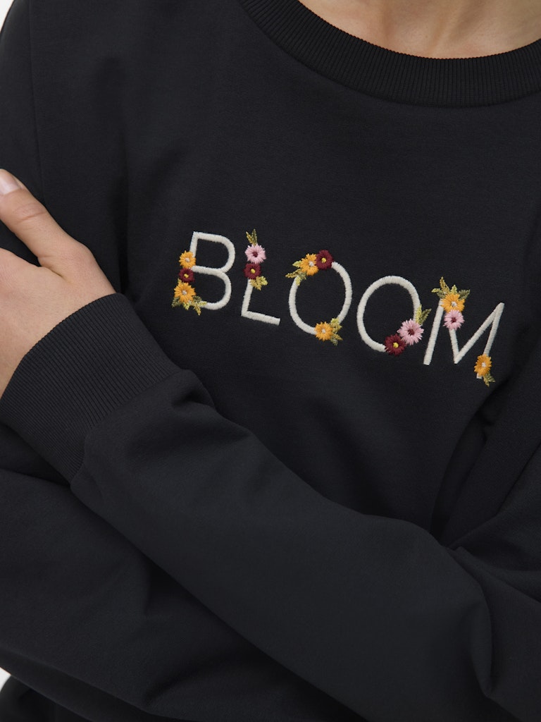 Vero Moda Damen Sweatshirts Black/Bloom