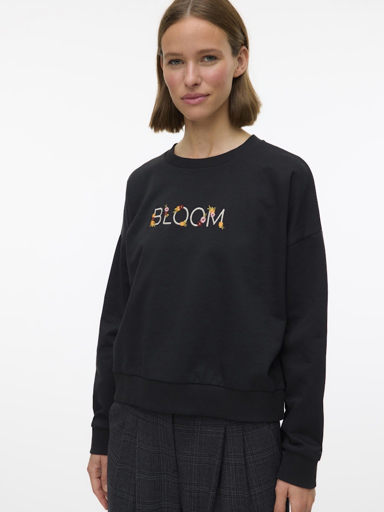 Vero Moda Damen Sweatshirts Black/Bloom