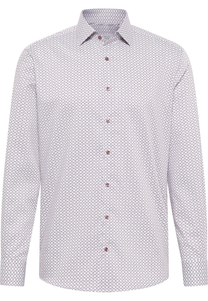 Eterna Herren Hemden lang Beige-Braun