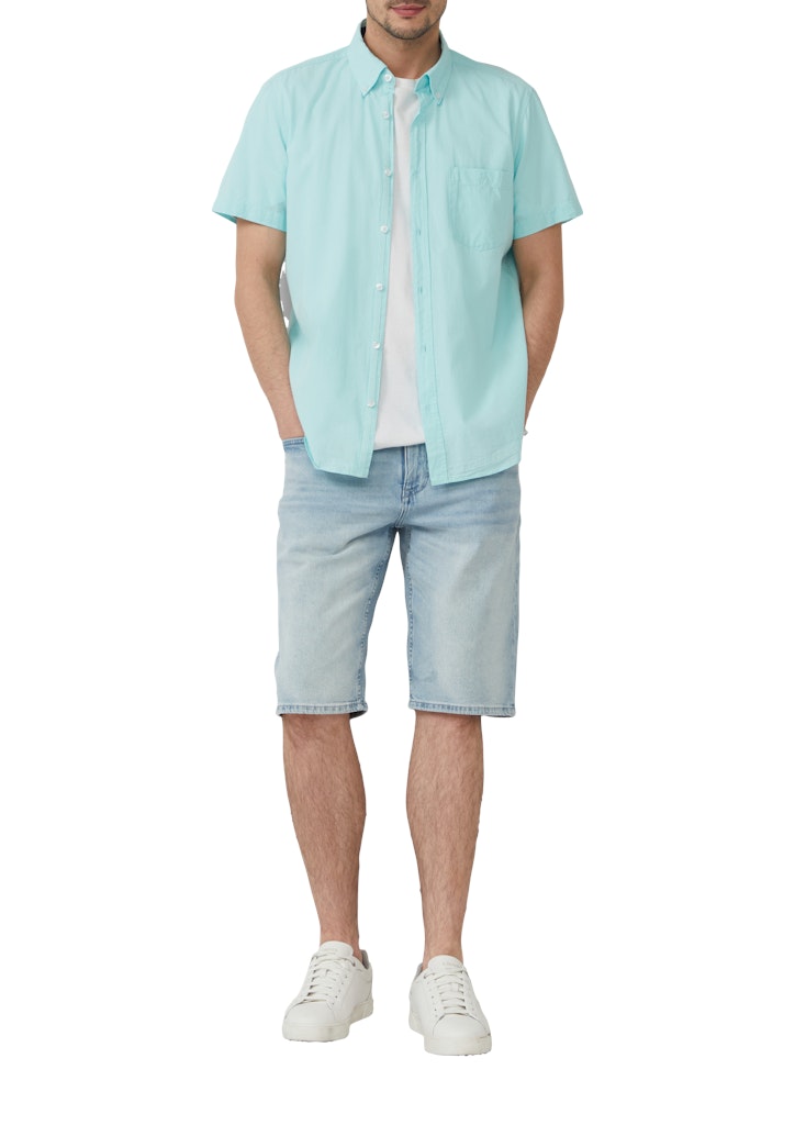S. Oliver red Herren Hemden kurz Blue Green