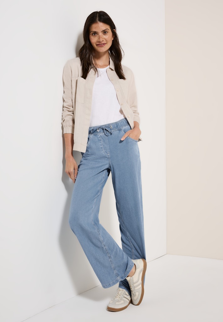 Cecil Damen Hosen Light Blu