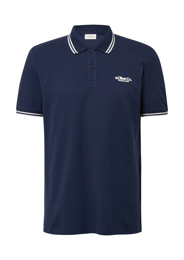 S. Oliver red Herren Polo-Shirts Blue