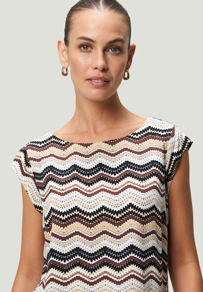Zero Damen Blusen Beigeblack