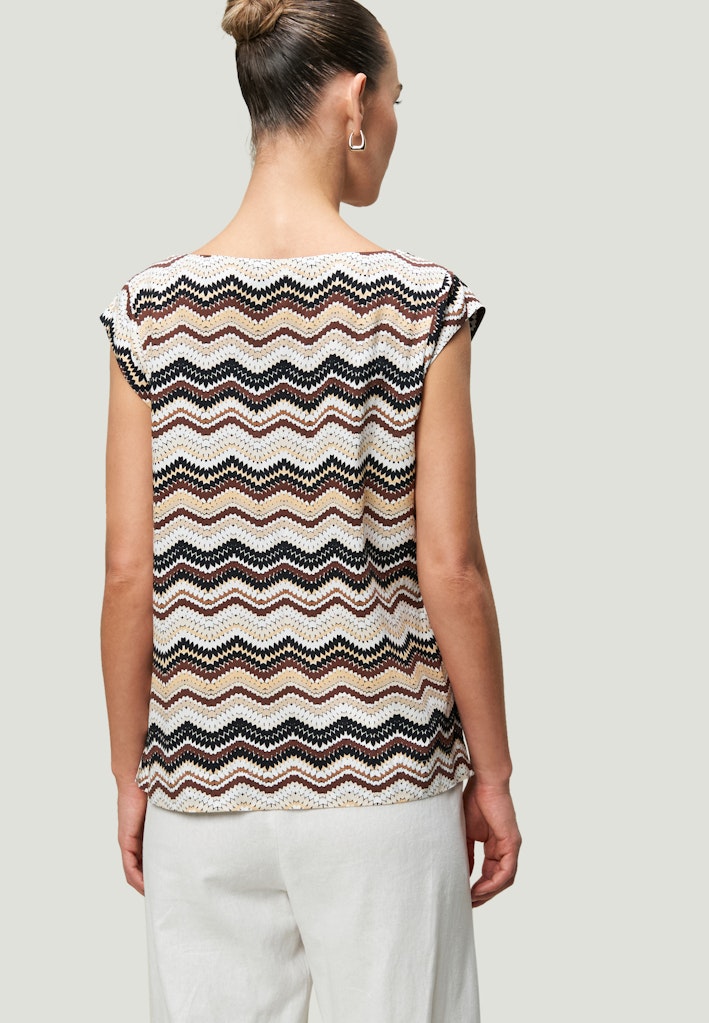 Zero Damen Blusen Beigeblack