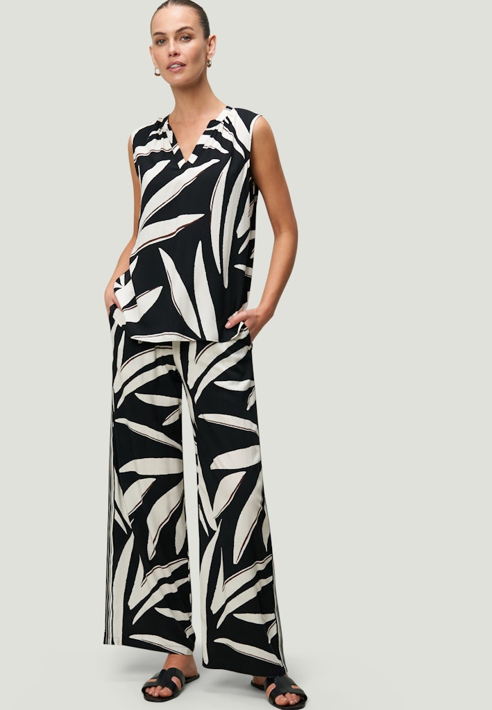 Zero Damen Hosen Blackcream