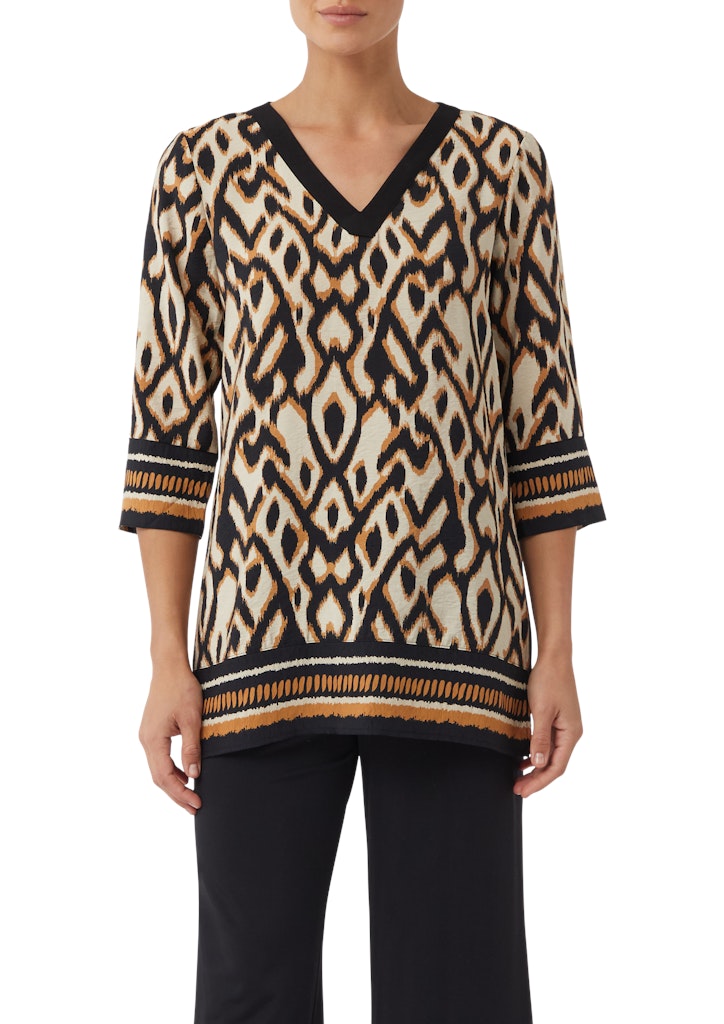 Comma Damen Blusen Grey/Black