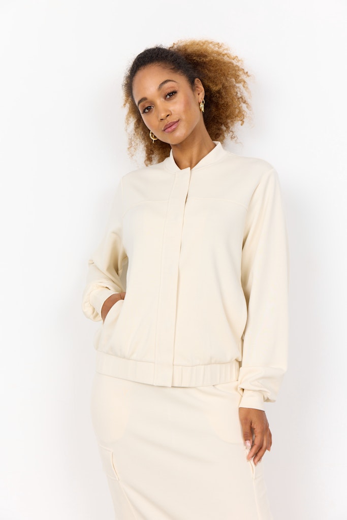 Soya Concept Damen Strickjacken Cream