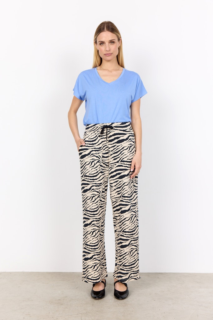 Soya Concept Damen Hosen Black Combi