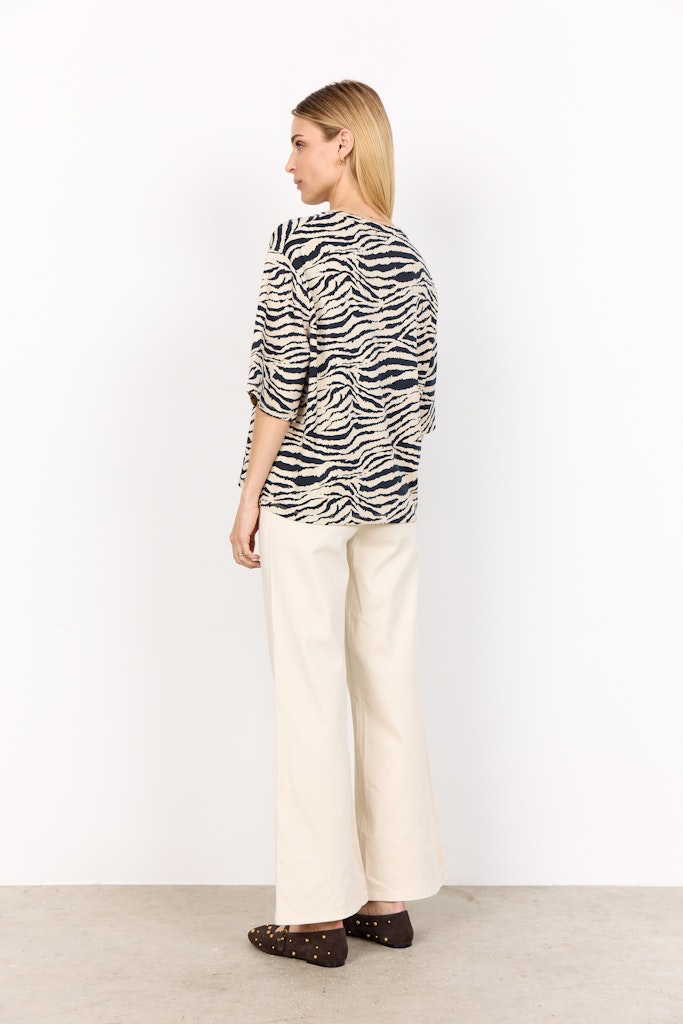 Soya Concept Damen T-Shirts Black Combi