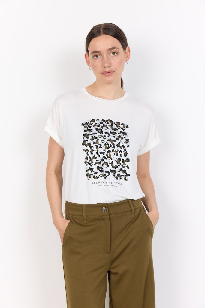 Soya Concept Damen T-Shirts Offwhite