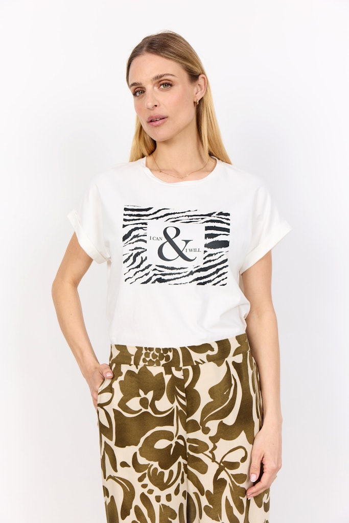 Soya Concept Damen T-Shirts Offwhite