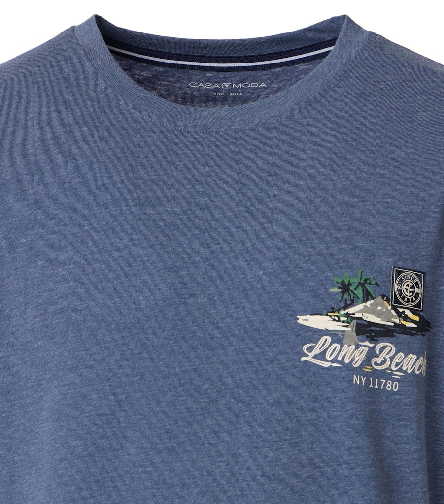 Casa Moda Herren T-Shirts kurz Blau