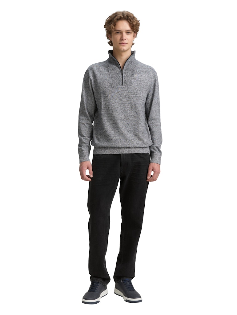 Tom Tailor denim Herren Pullover Navy White Moul