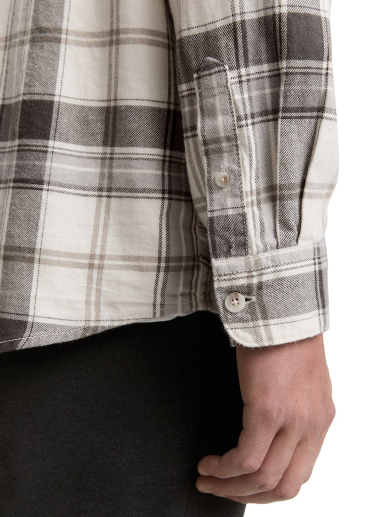 Tom Tailor denim Herren Hemden lang Off White Check