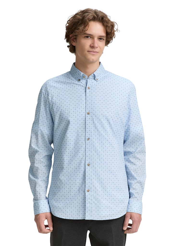Tom Tailor denim Herren Hemden lang Light Blue Navy