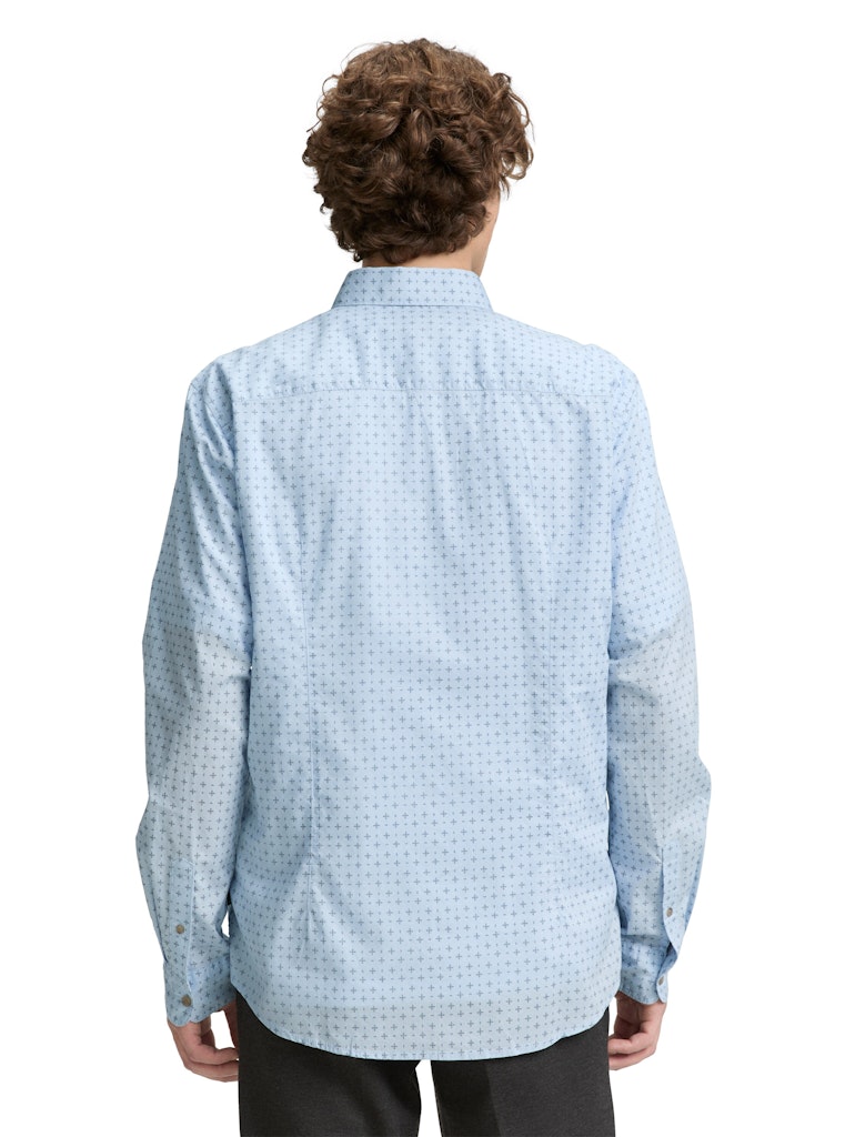 Tom Tailor denim Herren Hemden lang Light Blue Navy