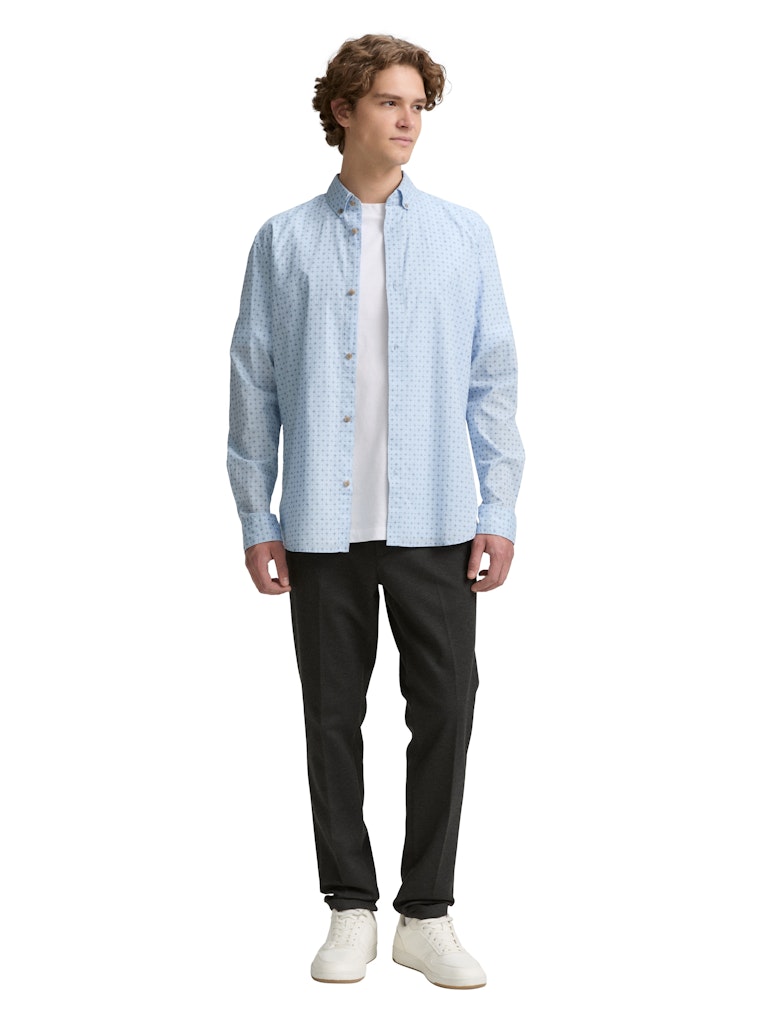 Tom Tailor denim Herren Hemden lang Light Blue Navy