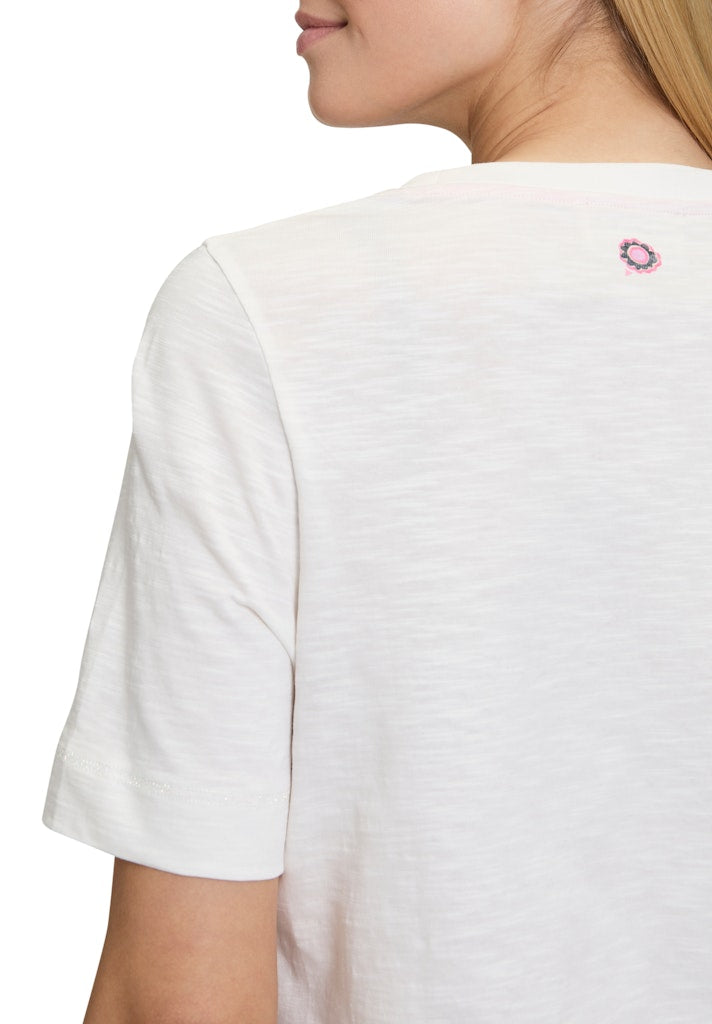 Cartoon Damen T-Shirts Patch Cream/Ros