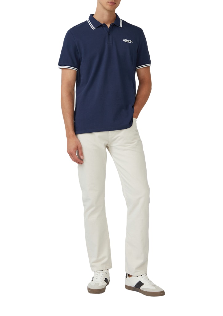 S. Oliver red Herren Polo-Shirts Blue