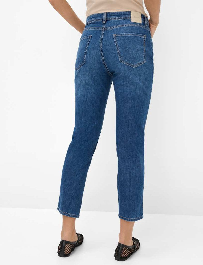 Brax Damen Jeans Used Stone Blue