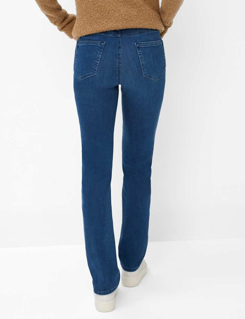 Brax Damen Jeans Used Blue