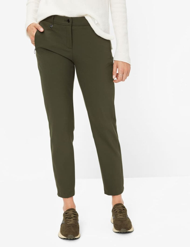 Brax Damen Hosen Dark Khaki
