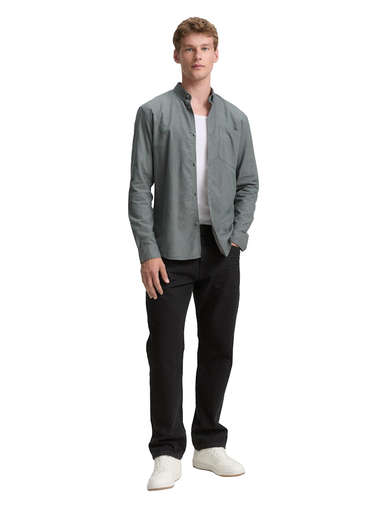 Tom Tailor denim Herren Hemden lang Jasper Green Fi