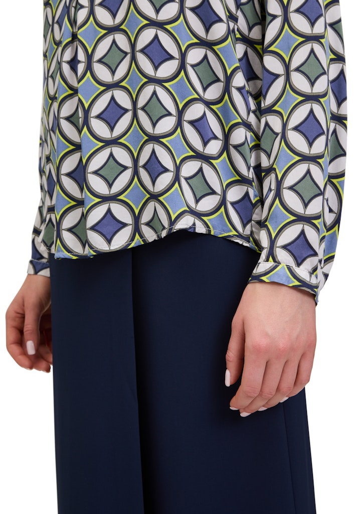Cartoon Damen Blusen Blue/Green
