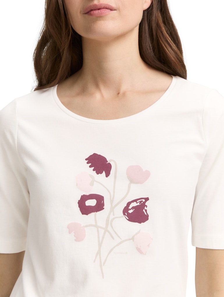 Tom Tailor Damen T-Shirts Off White