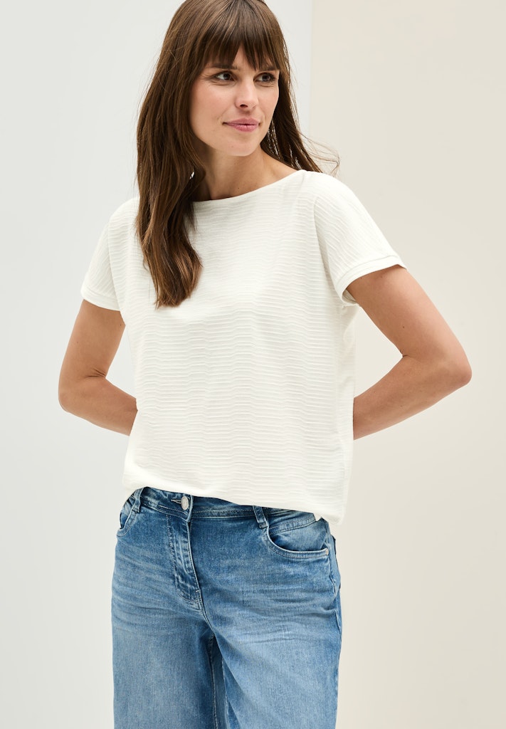 Cecil Damen T-Shirts Vanilla W