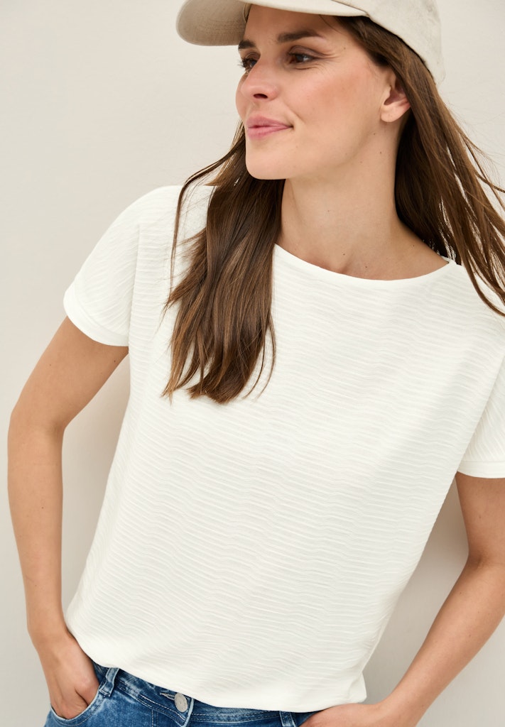 Cecil Damen T-Shirts Vanilla W