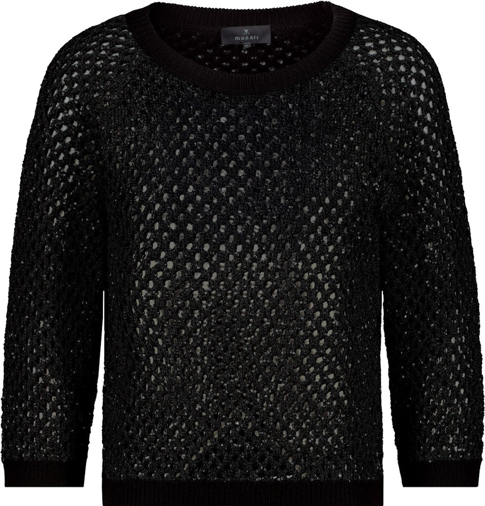 Monari Damen Pullover Schwarz