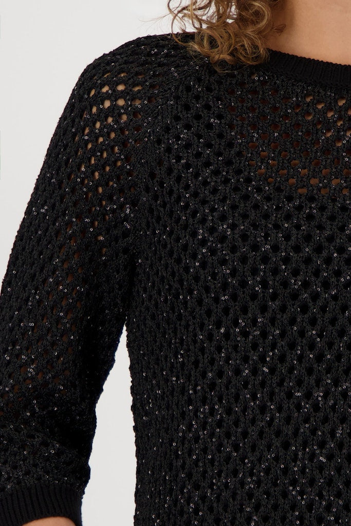 Monari Damen Pullover Schwarz