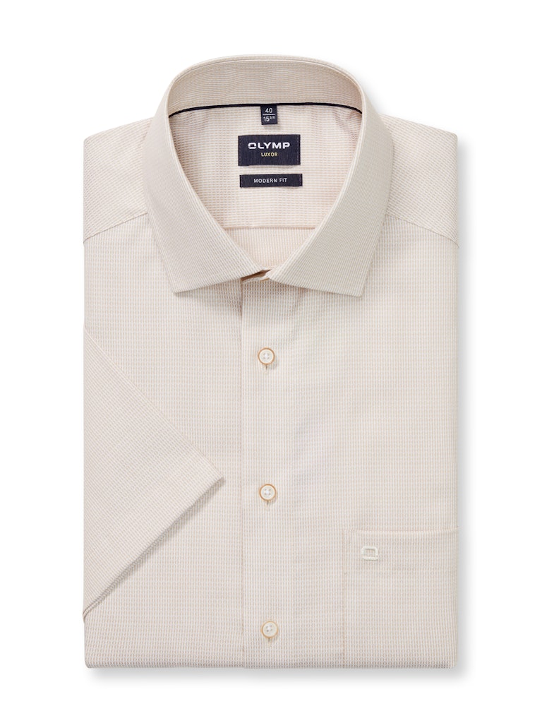 Olymp Herren Hemden kurz  Natur