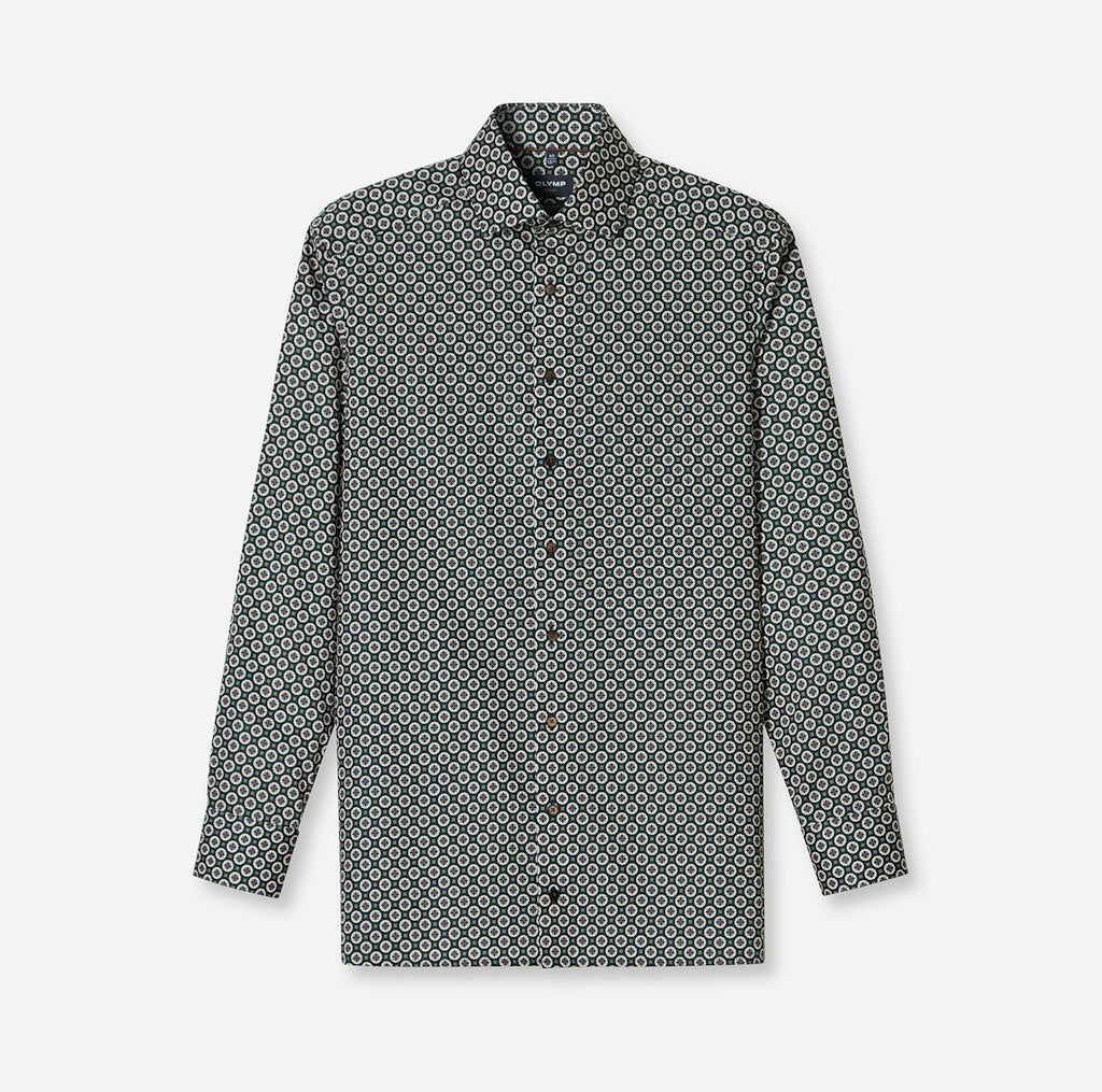 Olymp Herren Hemden lang Dunkelgrõn