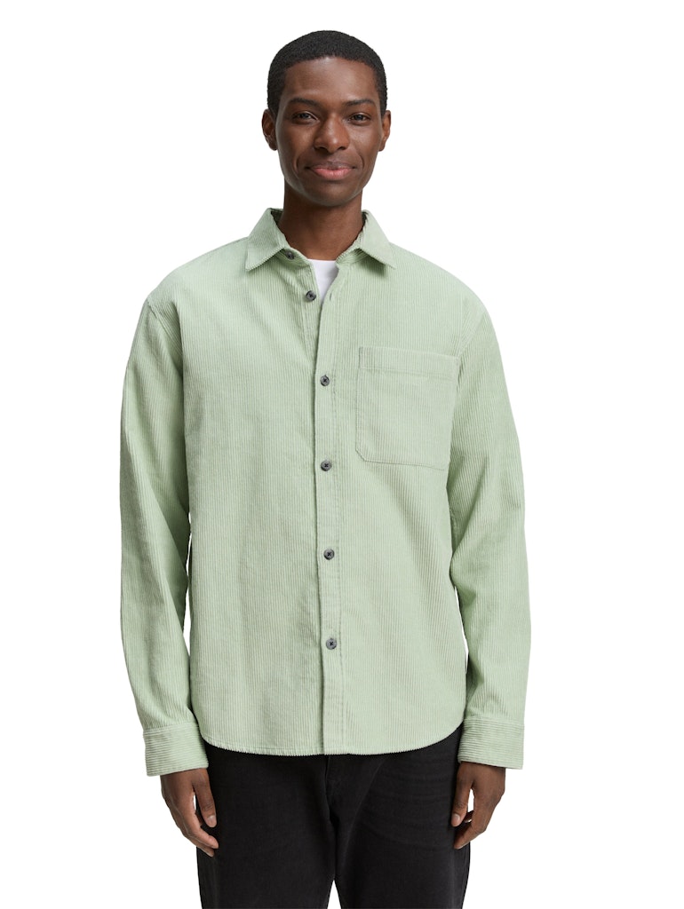 Tom Tailor denim Herren Hemden lang Fresh Mint Gree