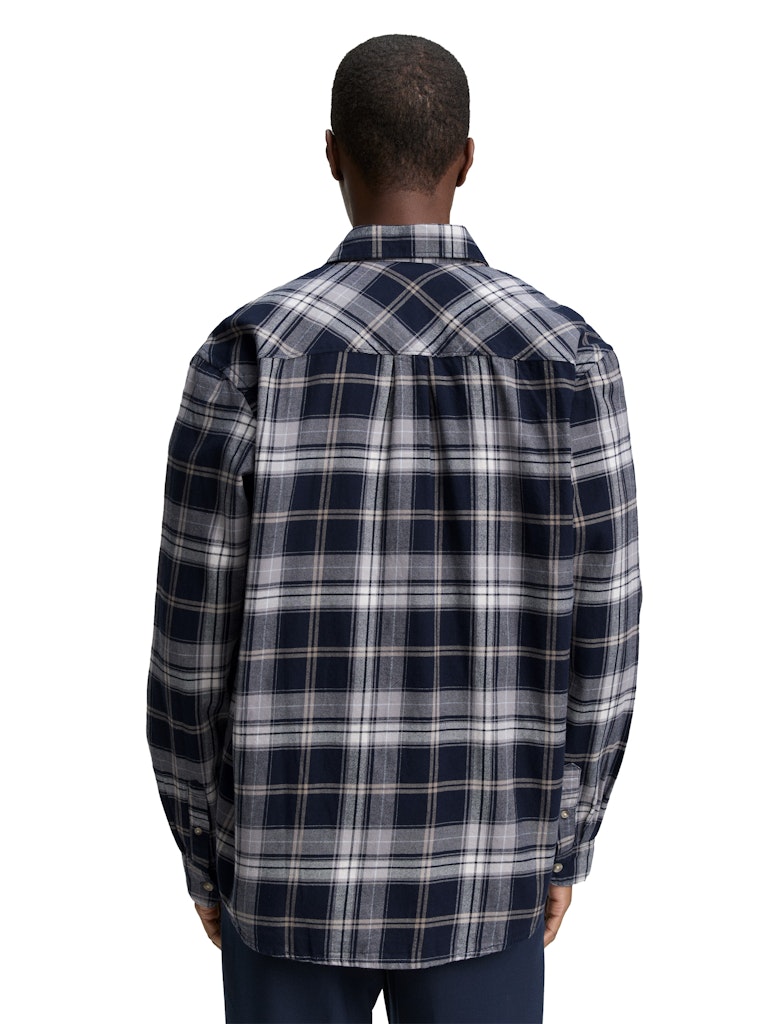 Tom Tailor denim Herren Hemden lang Navy Check