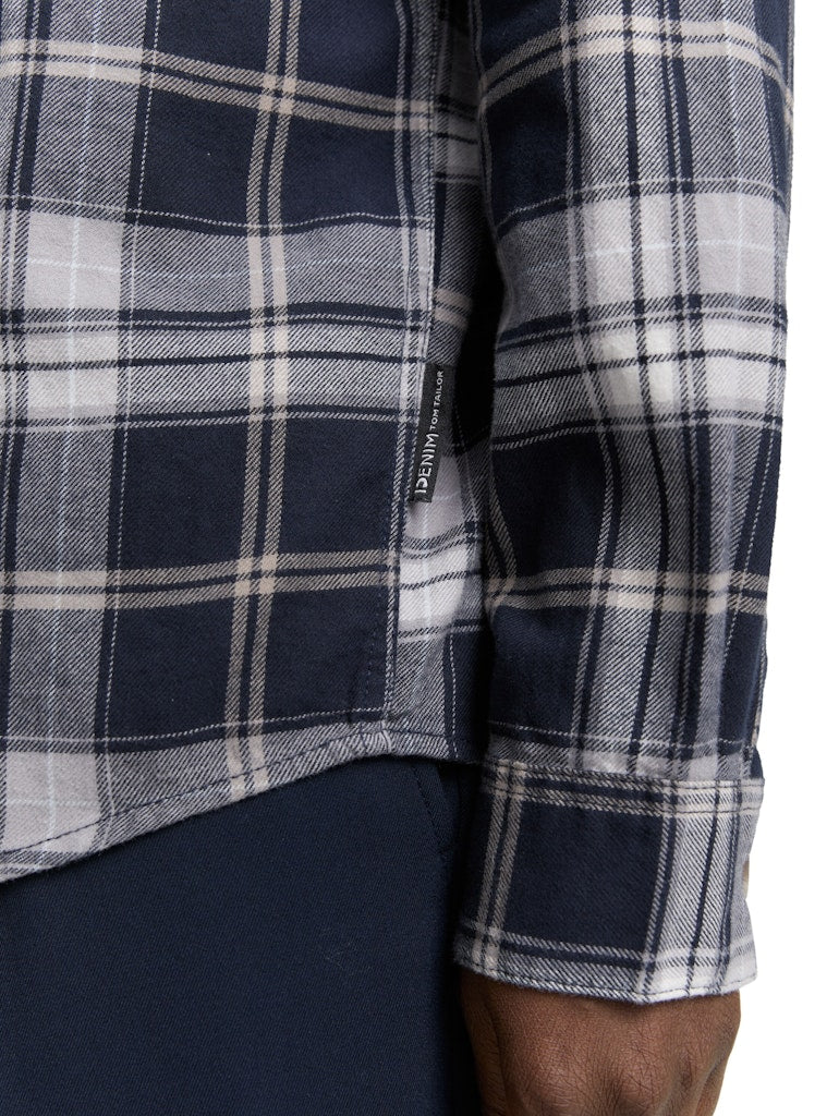 Tom Tailor denim Herren Hemden lang Navy Check