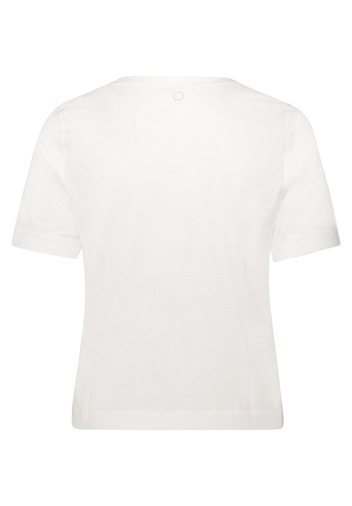 Cartoon Damen T-Shirts Patch Cream/Bei