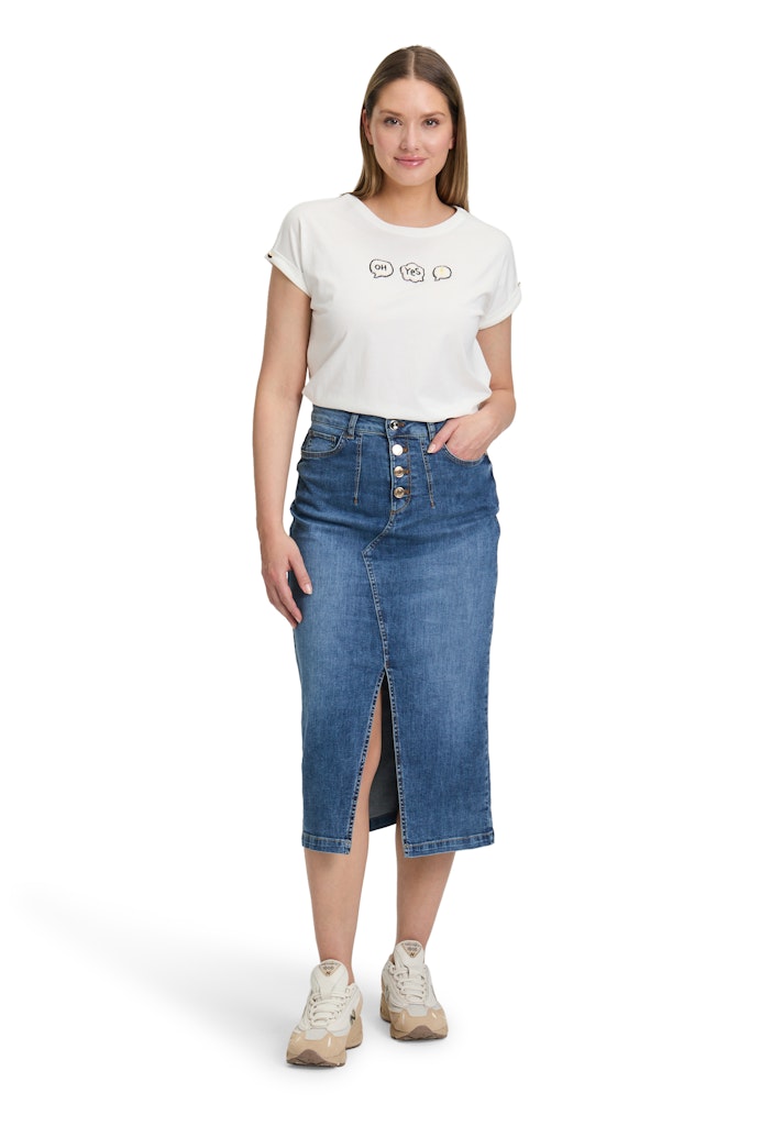 Cartoon Damen Rcke Dark Blue Denim