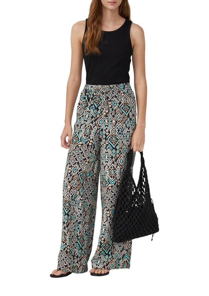 S. Oliver red Damen Hosen Grey/Black