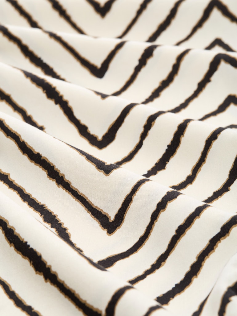 Tom Tailor Damen Hosen Natural Zig Zag