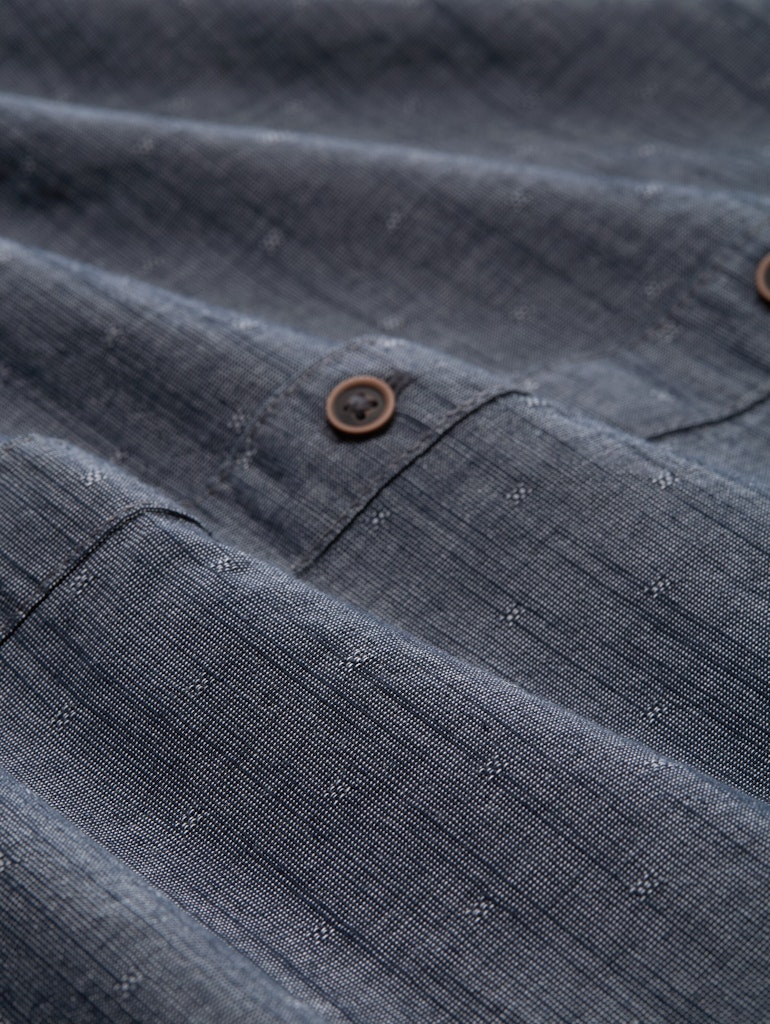 Tom Tailor Herren Hemden lang Navy White Fil