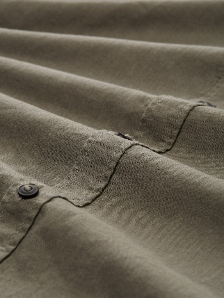 Tom Tailor Herren Hemden lang Smokey Olive Gr