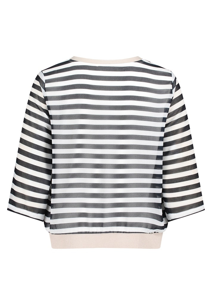Betty & Co Damen T-Shirts Dark Blue/Cream