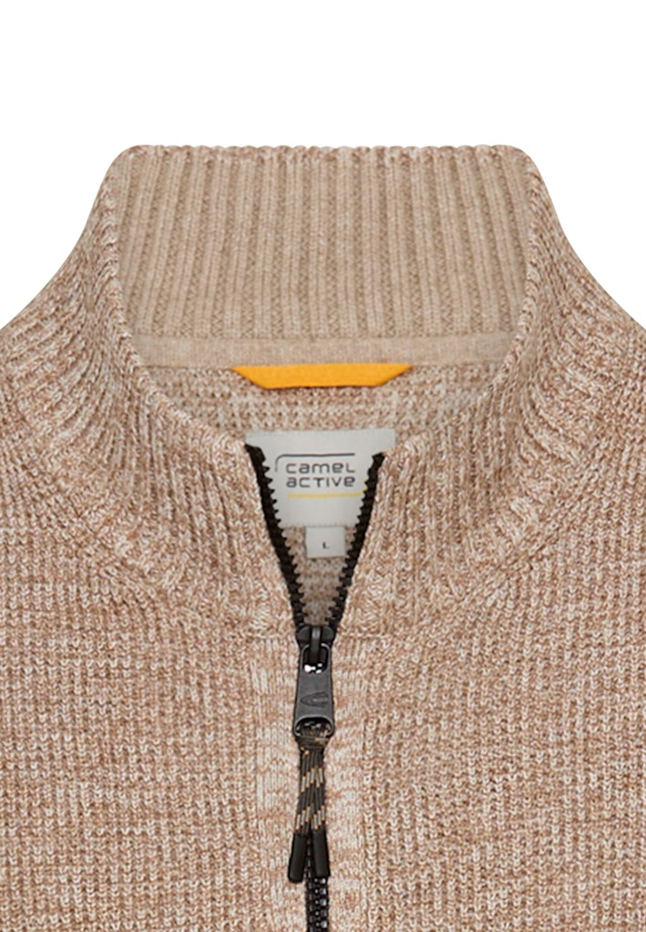 Camel active Herren Strickjacken Oatmeal