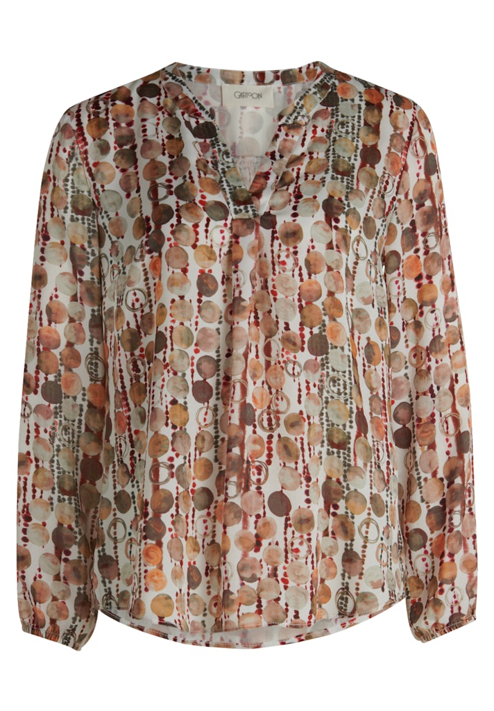 Cartoon Damen Blusen Brown/Red